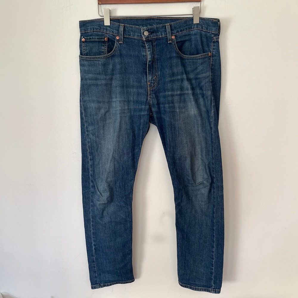 Levis 502 Regular Taper Jeans Mens 36x32 Blue Medium Wash Denim Pants